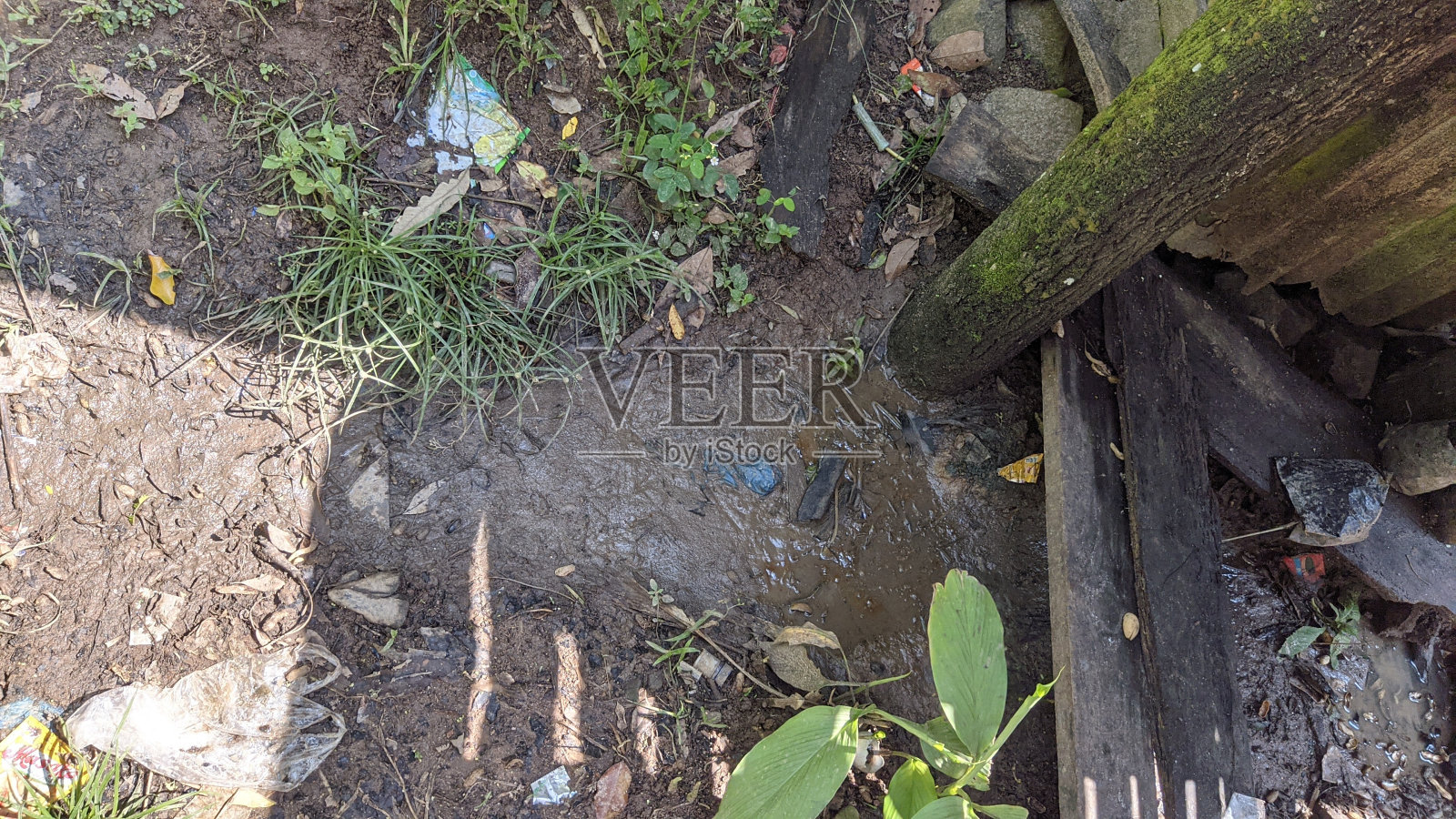 一个地区的贫民窟照片摄影图片