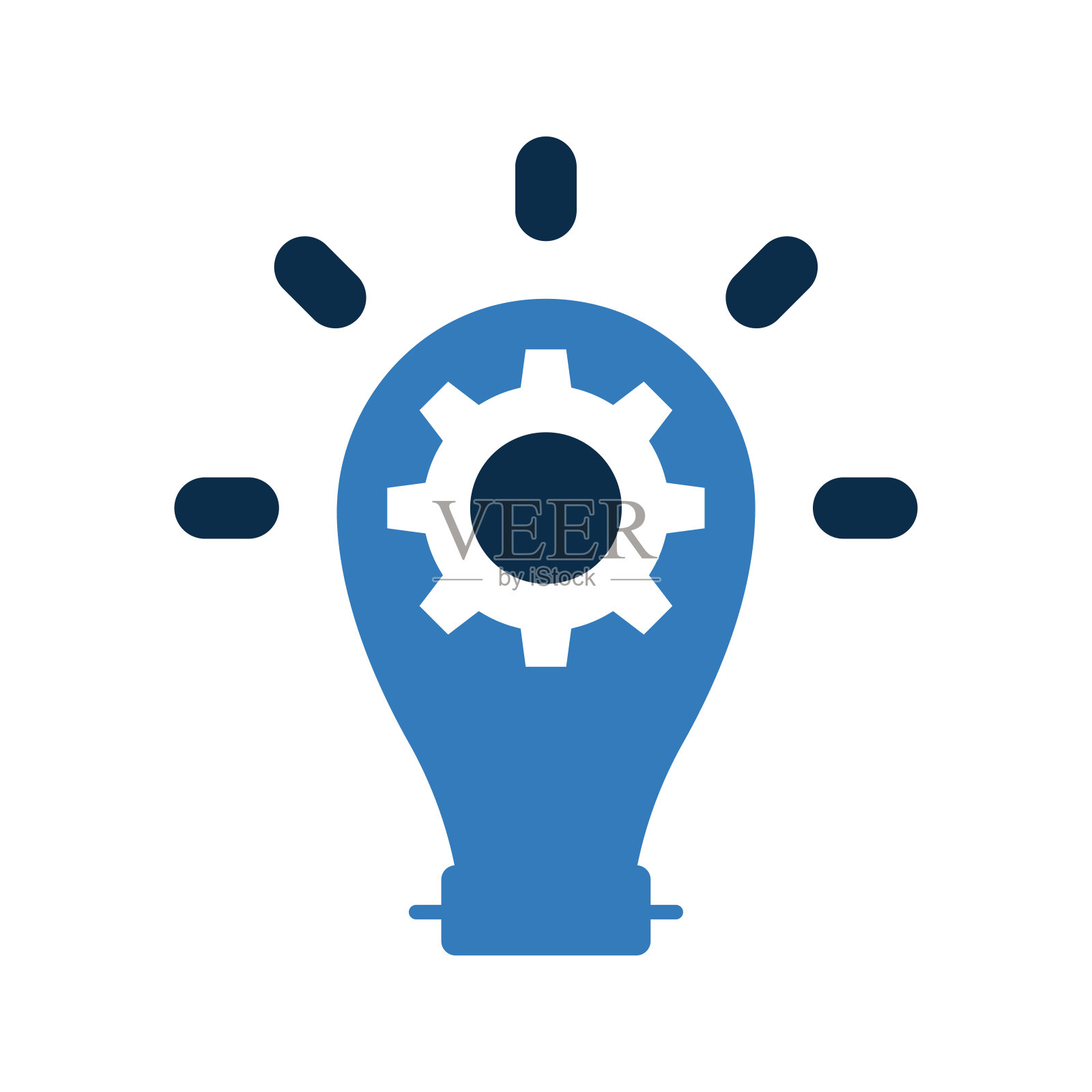 灯泡，概念，自定义图标。可编辑矢量标志。图标素材