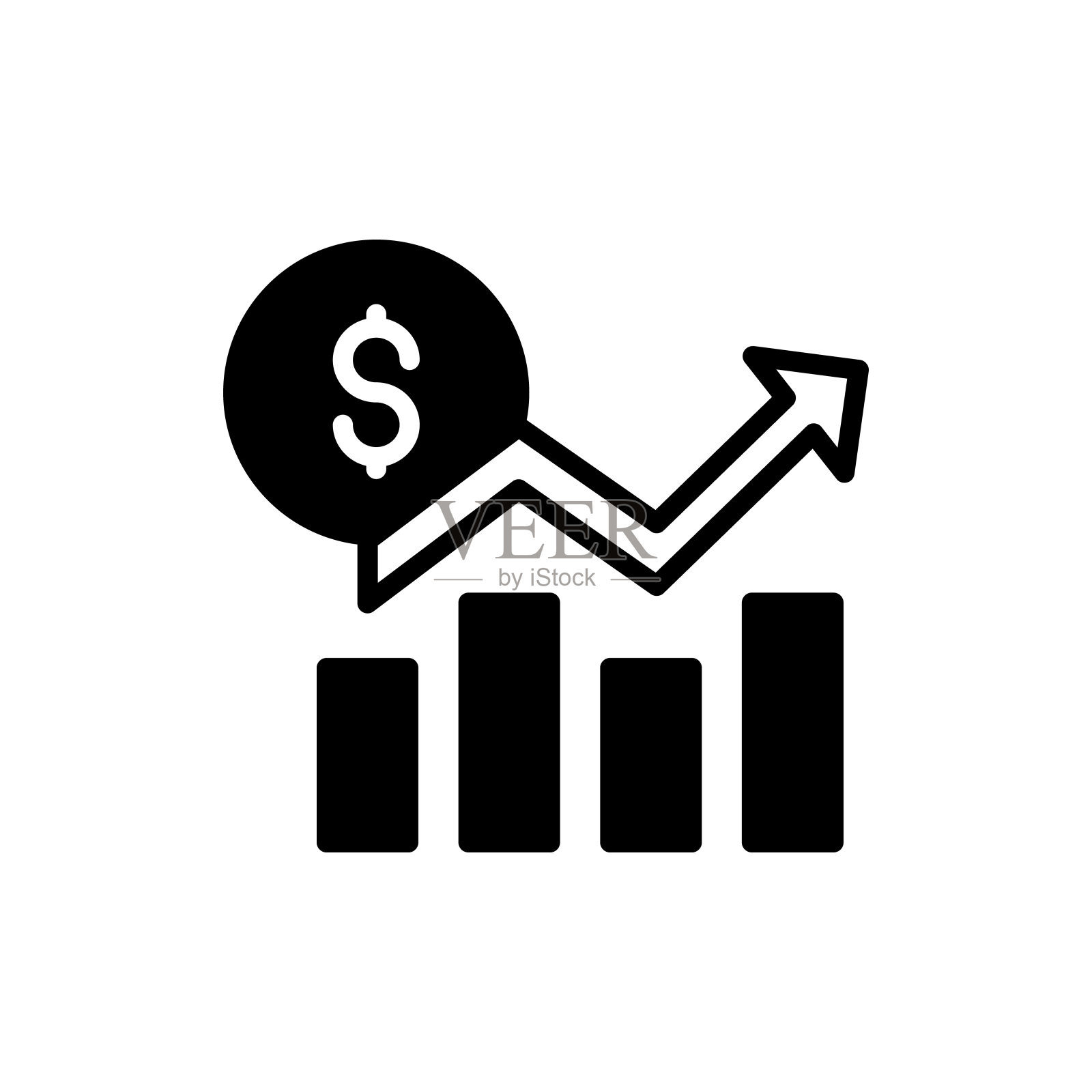 股票交易所图标矢量。标识插画图片素材