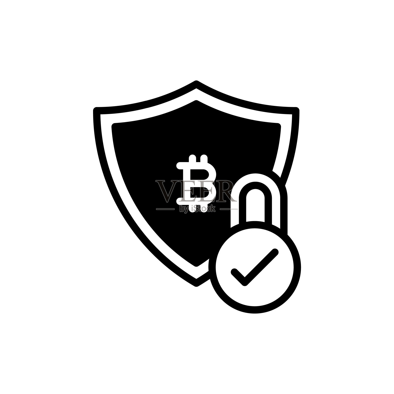 矢量中的加密图标。标识插画图片素材