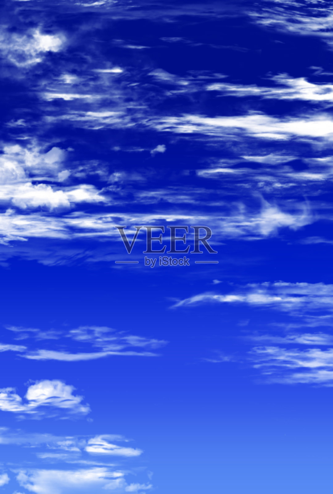 美丽的蓝天白云插画图片素材