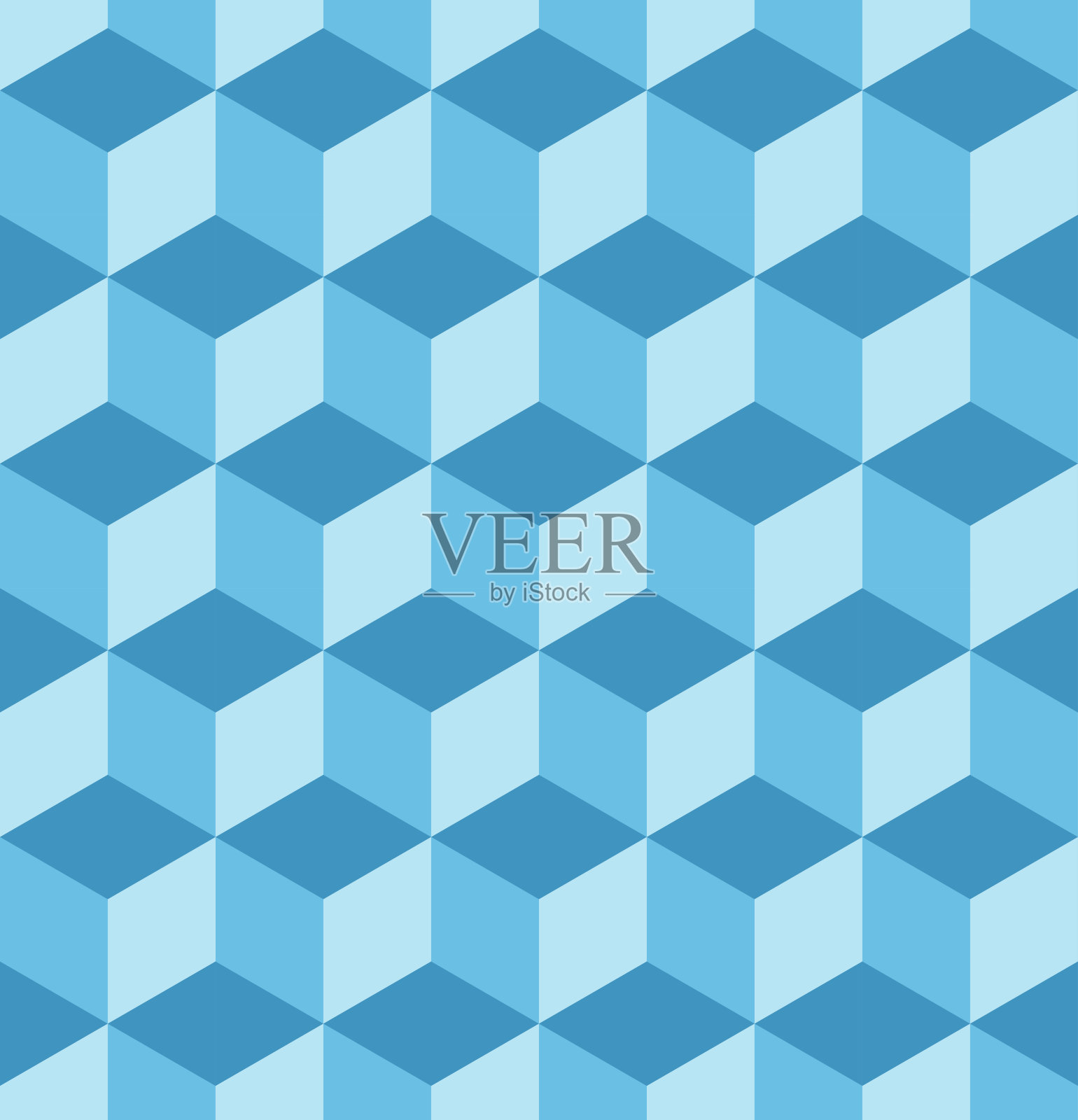 无缝立方图案。抽象几何低聚背景。时尚的分形纹理。插画图片素材