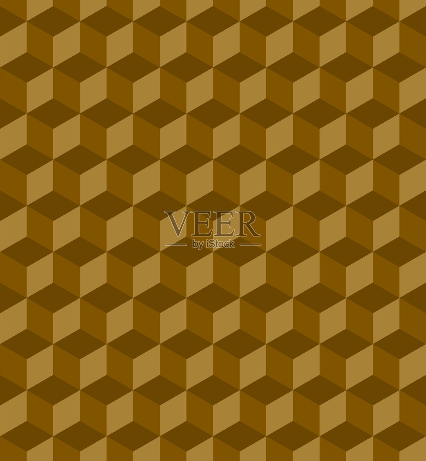 无缝立方图案。抽象几何低聚背景。时尚的分形纹理。插画图片素材