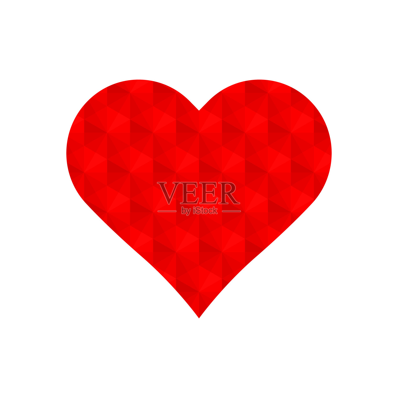 几何爱心图标说明矢量。插画图片素材