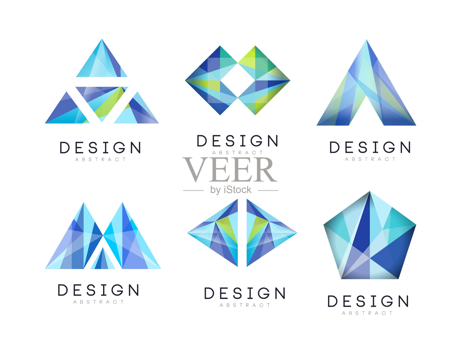 抽象标志设计集新潮创意插画图片素材