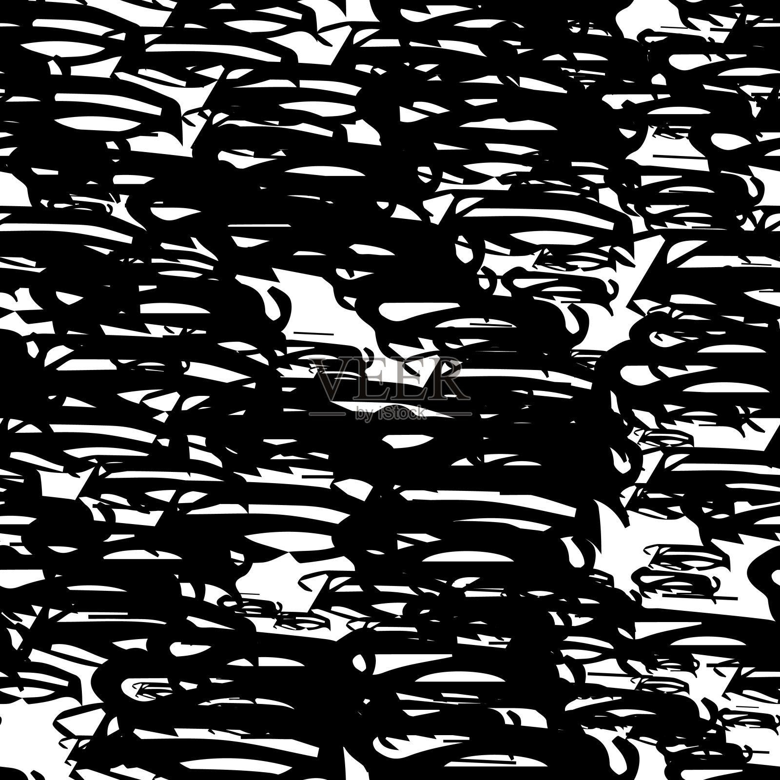 无缝图案与素描椭圆形插画图片素材