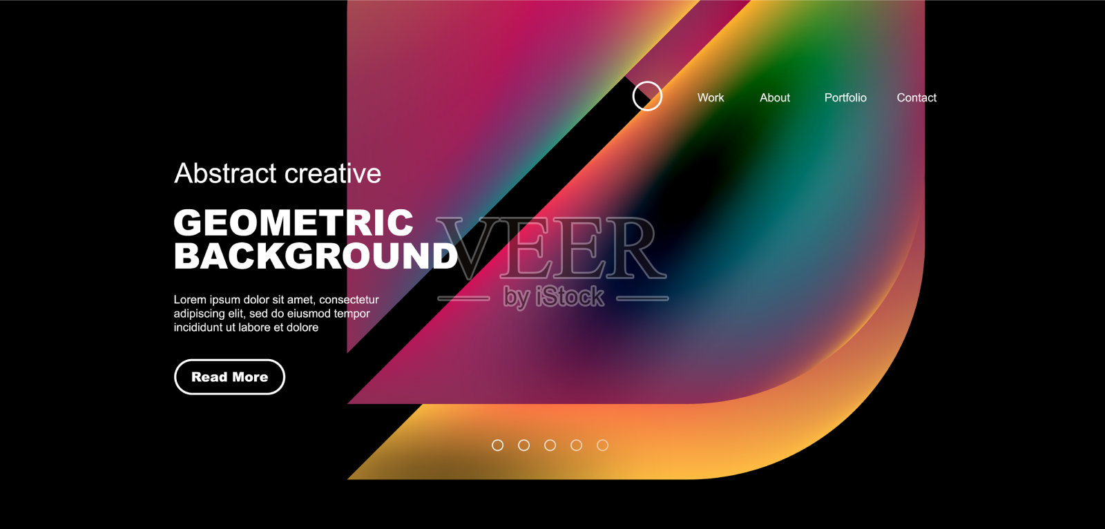 几何着陆页背景流体颜色插画图片素材