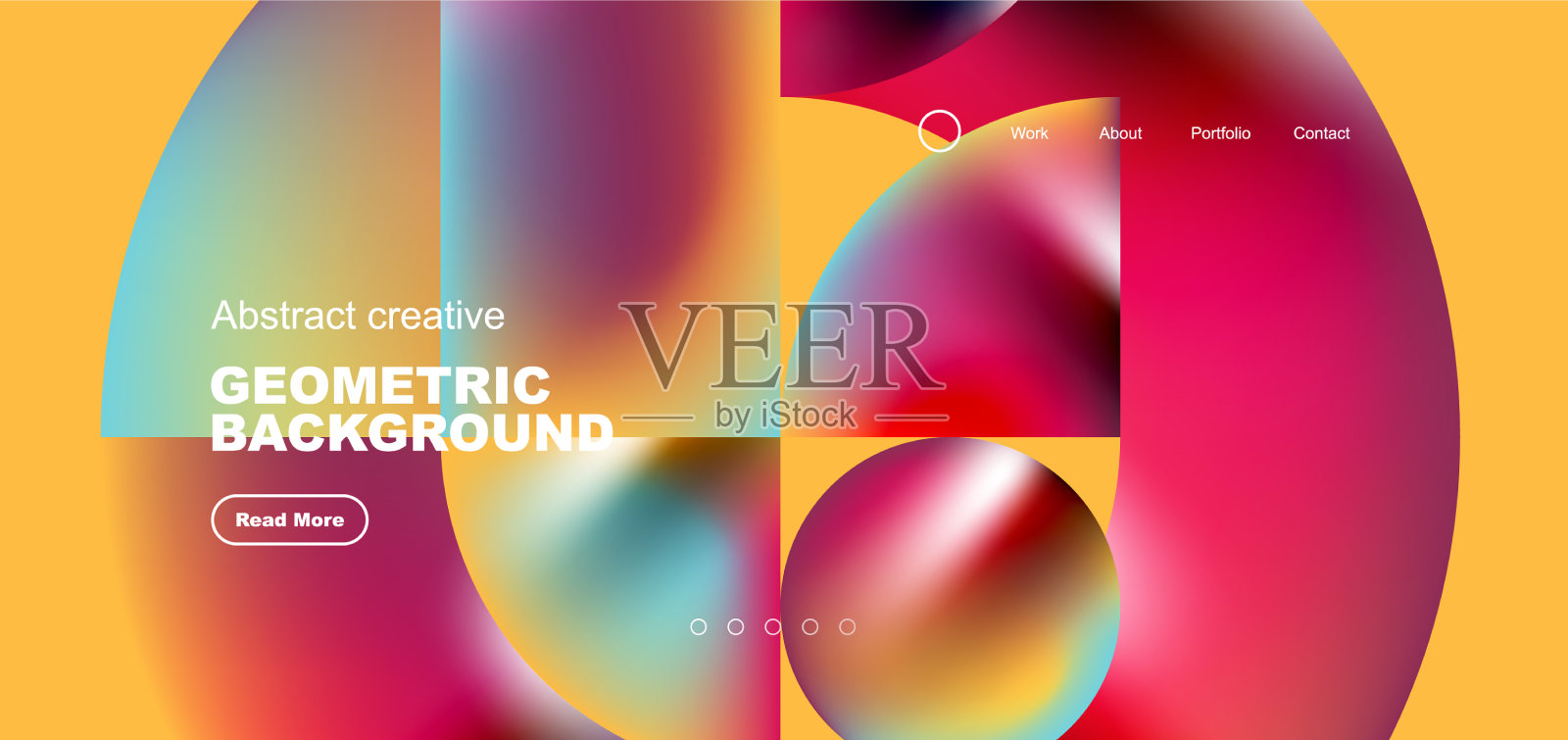 抽象圆和圆形元素几何插画图片素材