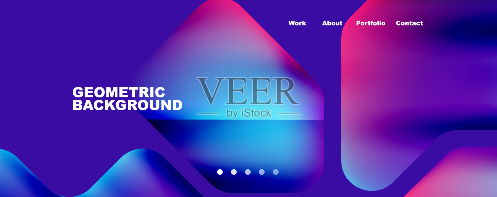 新潮极简几何构图插画图片素材