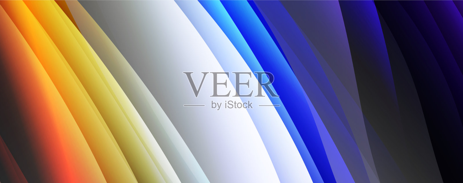 带有动态波线的流体颜色梯度插画图片素材