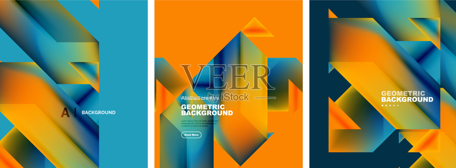 集合抽象背景重叠几何插画图片素材