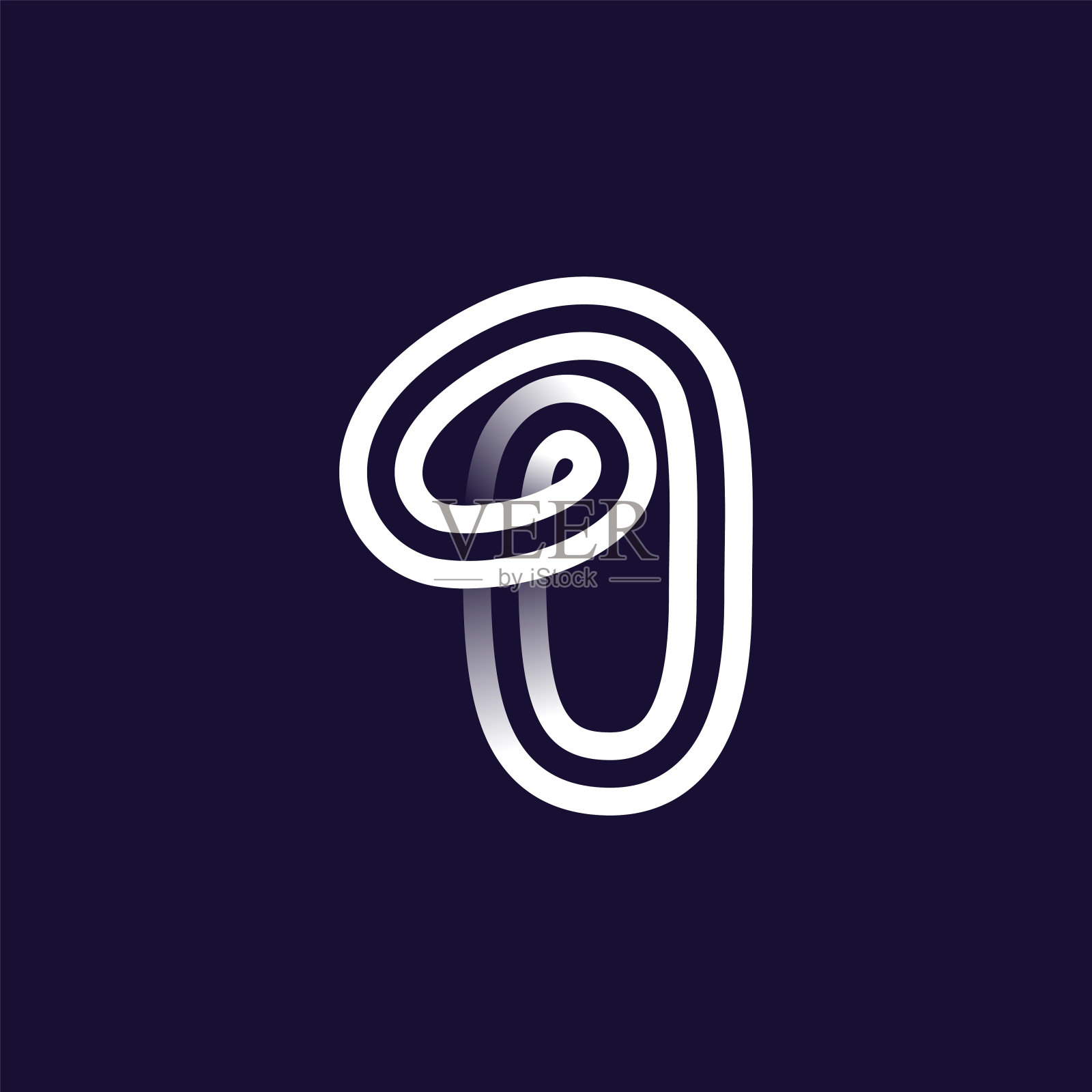 第一个标志由黑色背景上的两条白色平行线组成。无限循环图标。插画图片素材