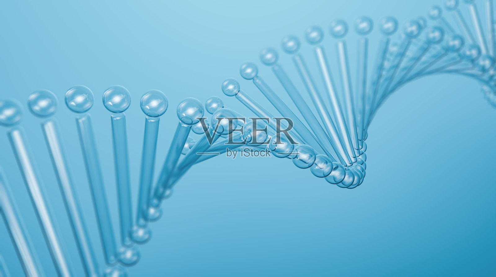 三维玻璃DNA照片摄影图片