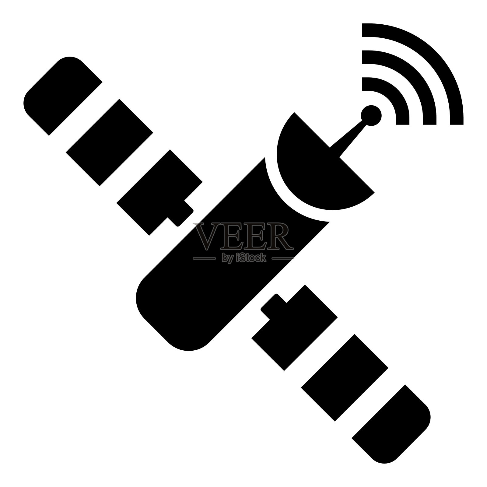 卫星图标在Dualtone风格插画图片素材