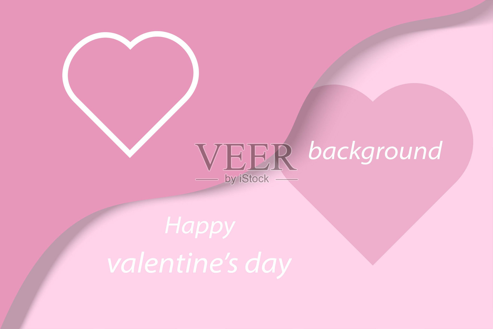 背景纸剪心形情人节插画图片素材