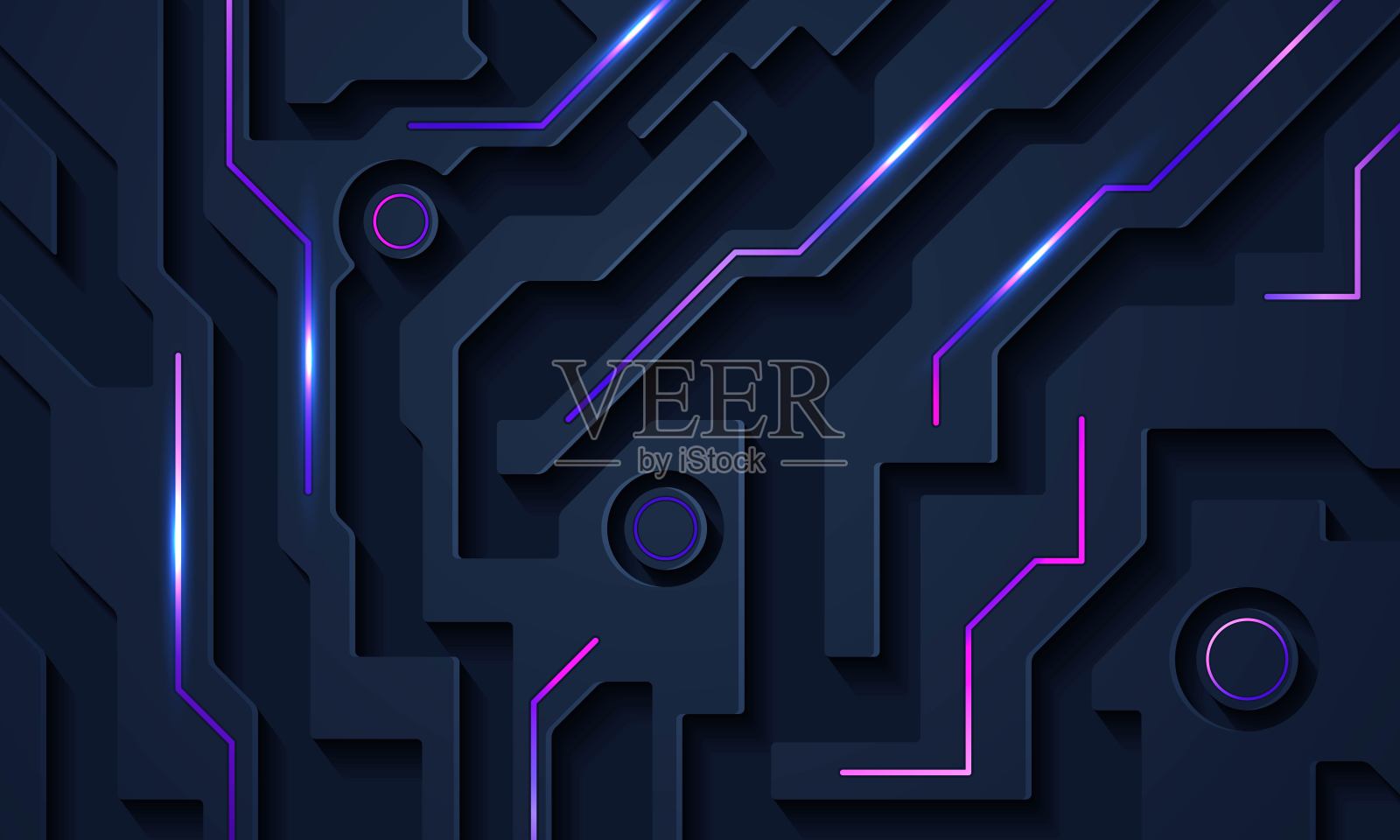 3D黑暗技术抽象背景重叠层插画图片素材