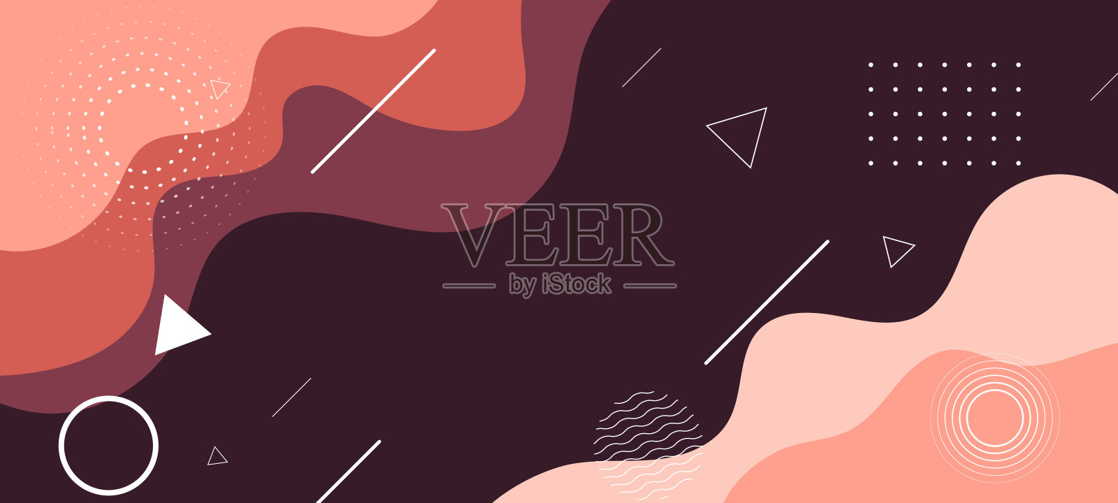 液体风格彩色粉彩抽象背景几何元素矢量插画图片素材