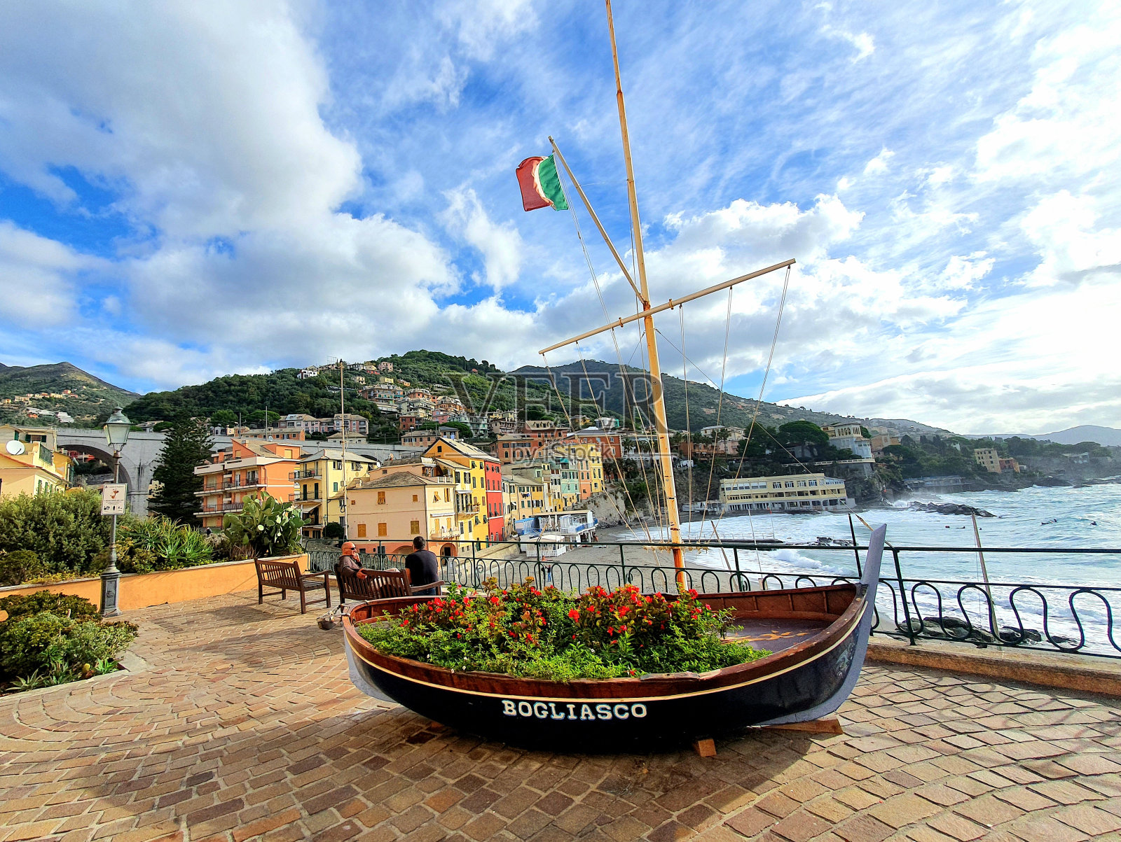 布里亚斯科，利古里亚，意大利照片摄影图片