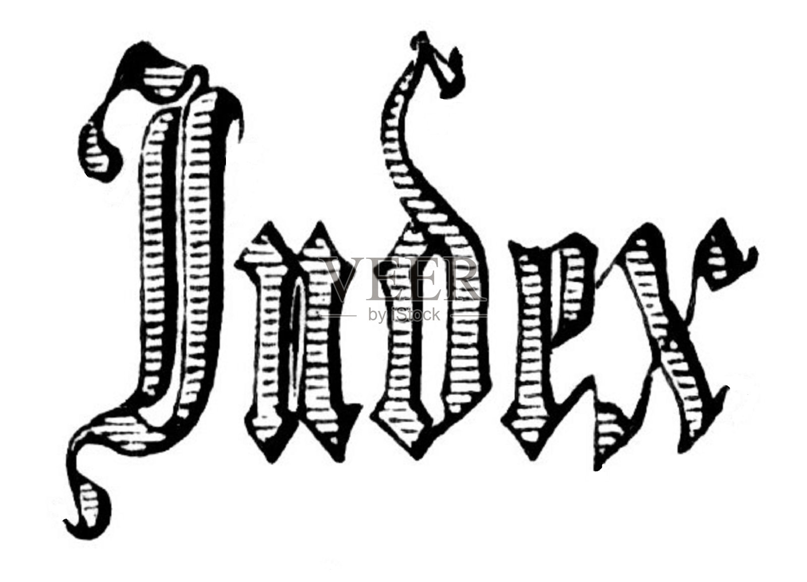 索引，一个词，华丽插画图片素材