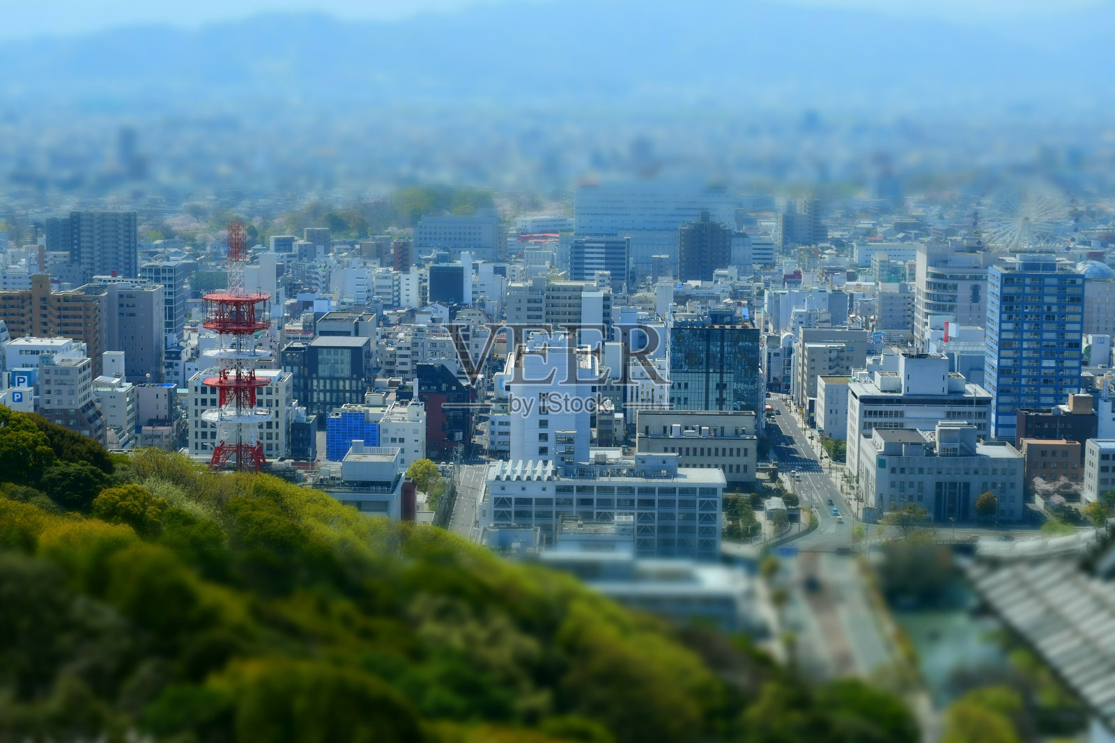 俯瞰城市的风景照片摄影图片