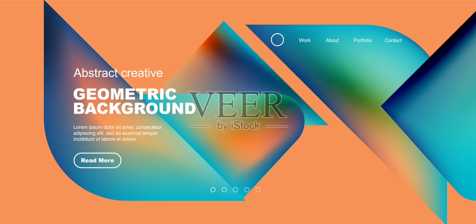 几何着陆页背景流体颜色插画图片素材