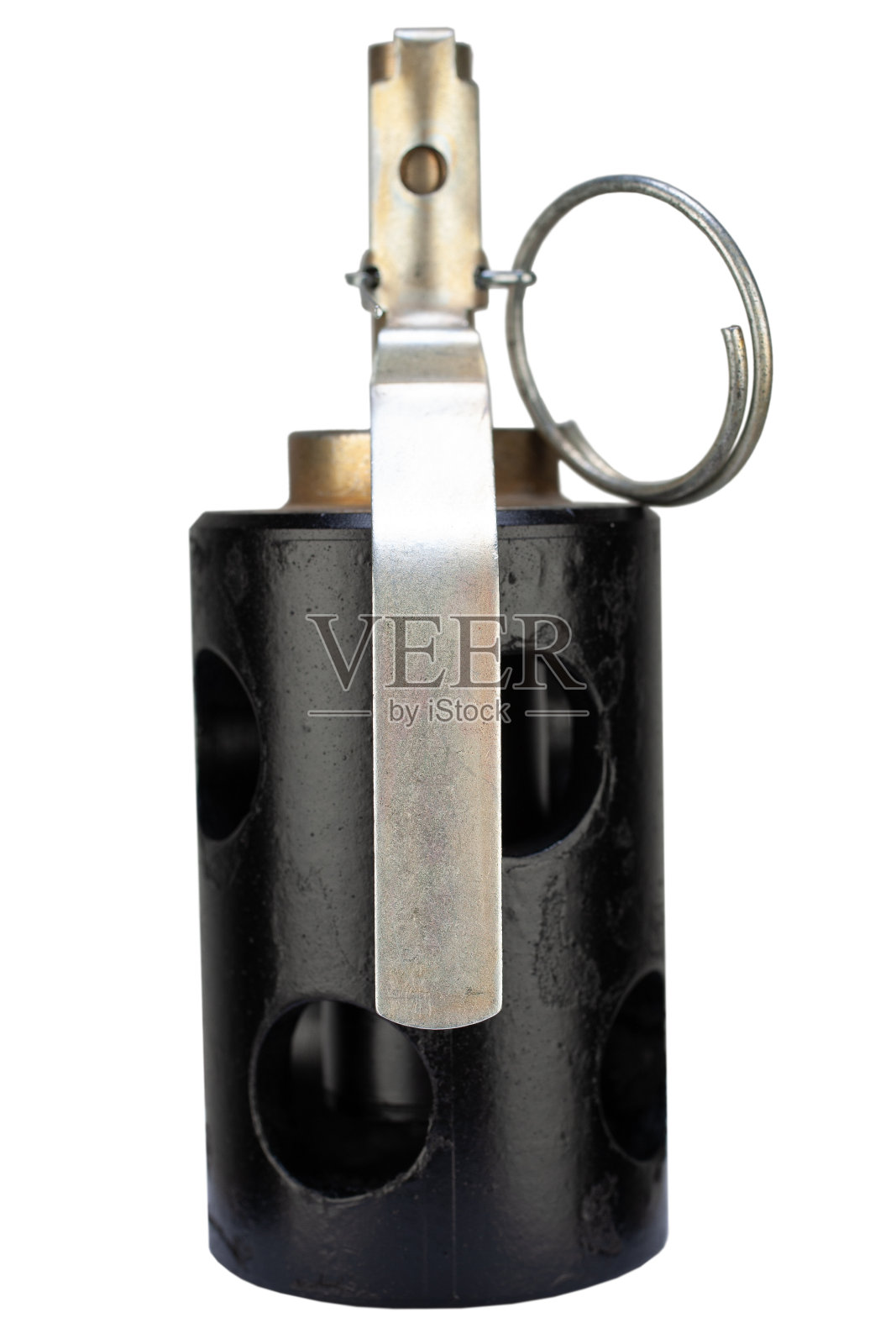 防暴警察使用的闪光弹(眩晕)非致命手榴弹照片摄影图片