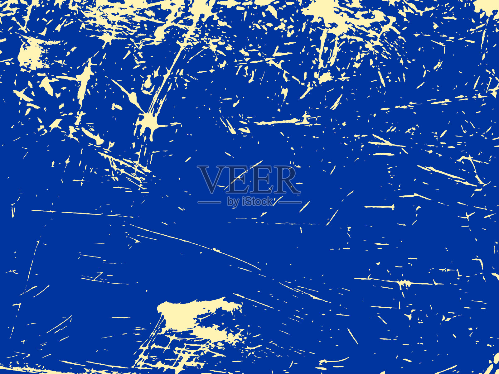 垃圾纹理背景矢量，纹理垃圾蓝色复古设计元素在旧心疼纸或边界插图，划痕和垃圾线照片叠加框架模板插画图片素材