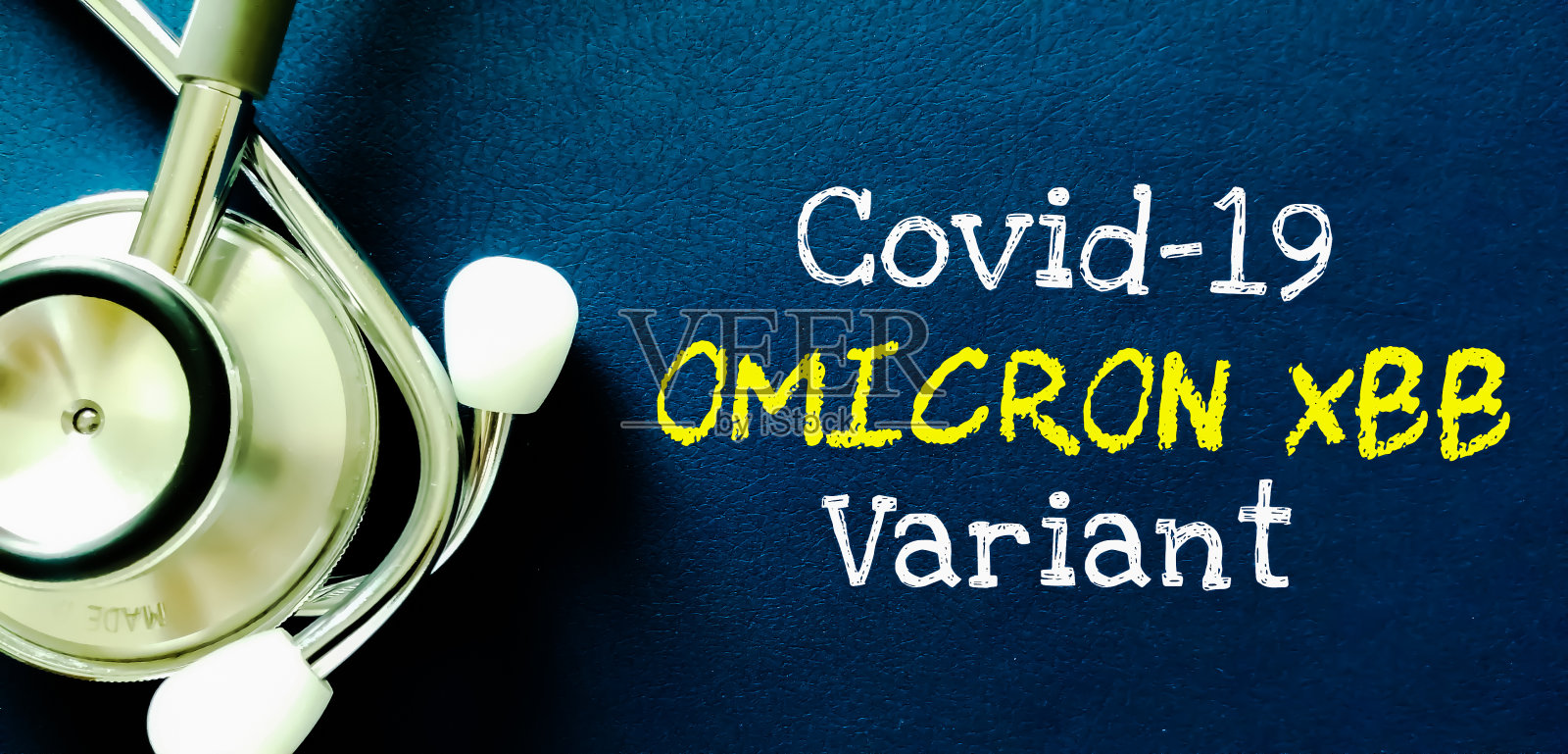 疾病内陆概念图，Covid-19 Omicron XBB变种。照片摄影图片