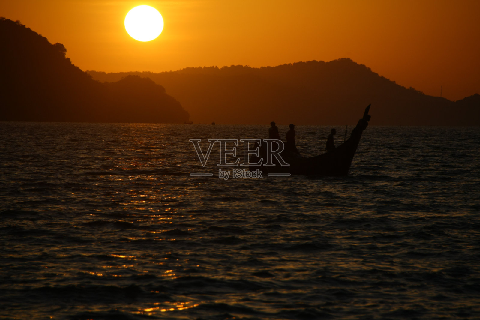 渔船的景色照片摄影图片