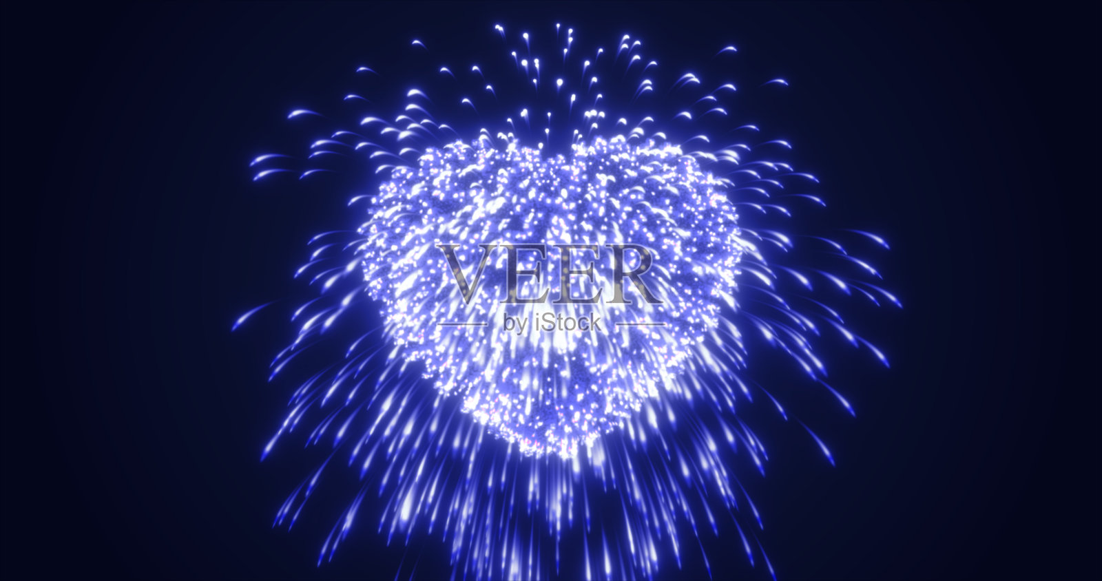 抽象的蓝色烟花节日烟花情人节的形状从发光的粒子和神奇的能量线。抽象的背景照片摄影图片