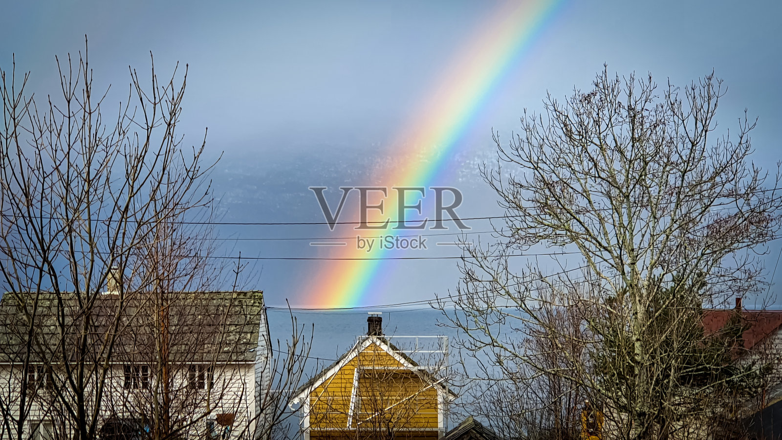 海上彩虹的美丽镜头照片摄影图片
