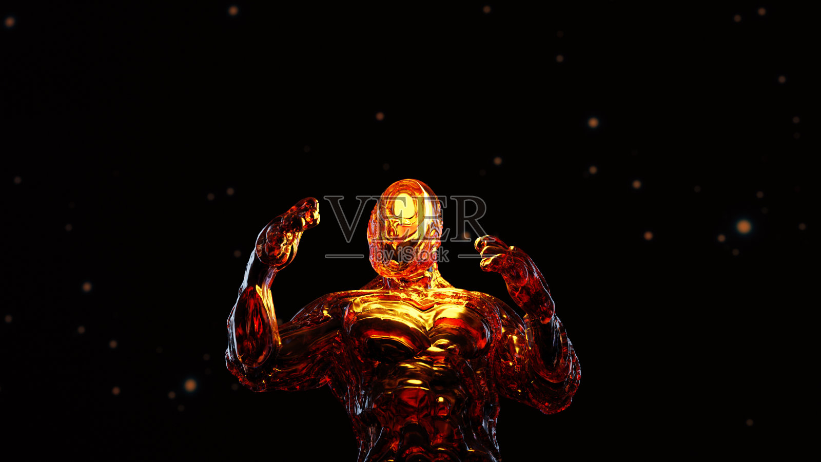 一个有着不稳定透明身体的奇妙宇宙存在创造了几何学照片摄影图片