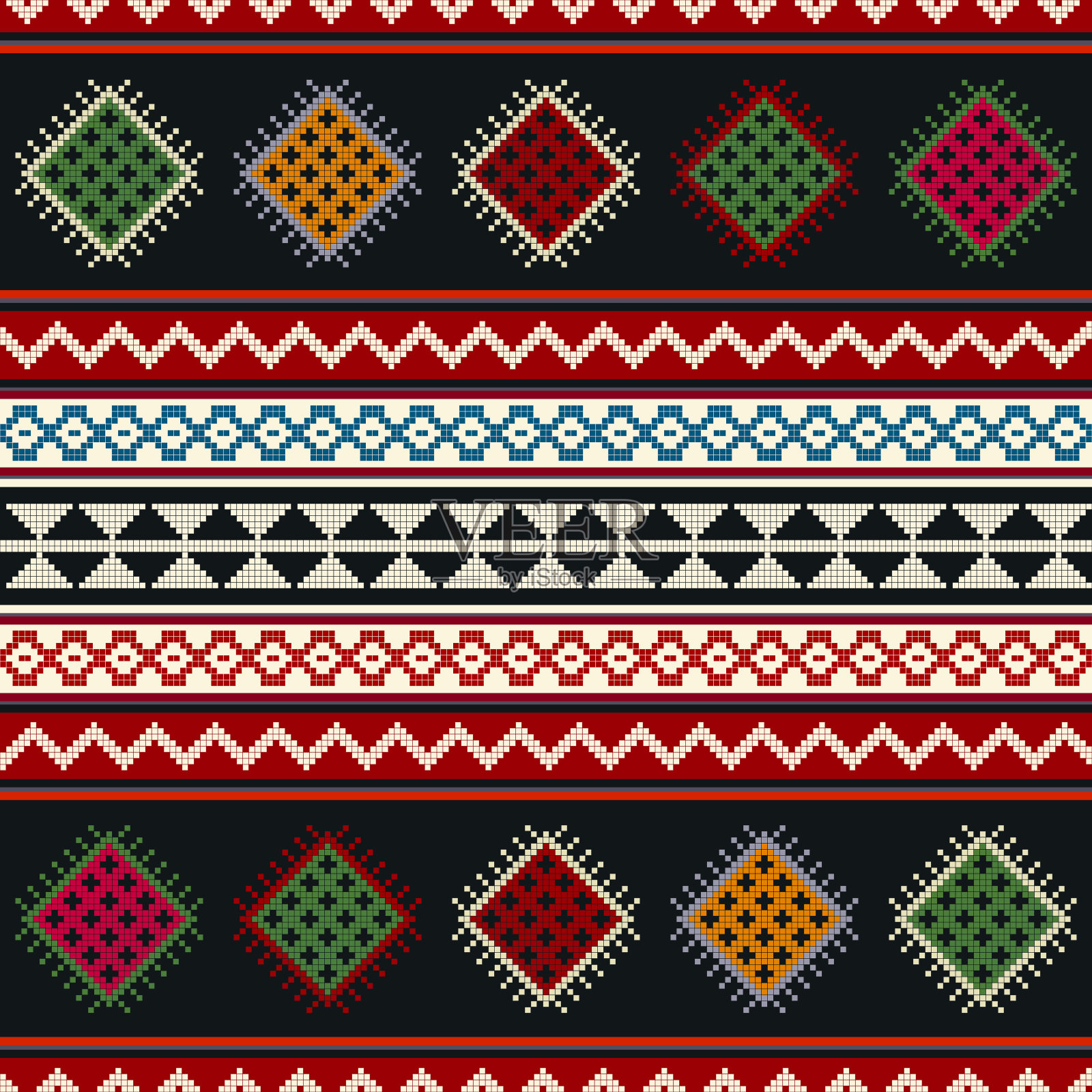 Kilim模式10插画图片素材