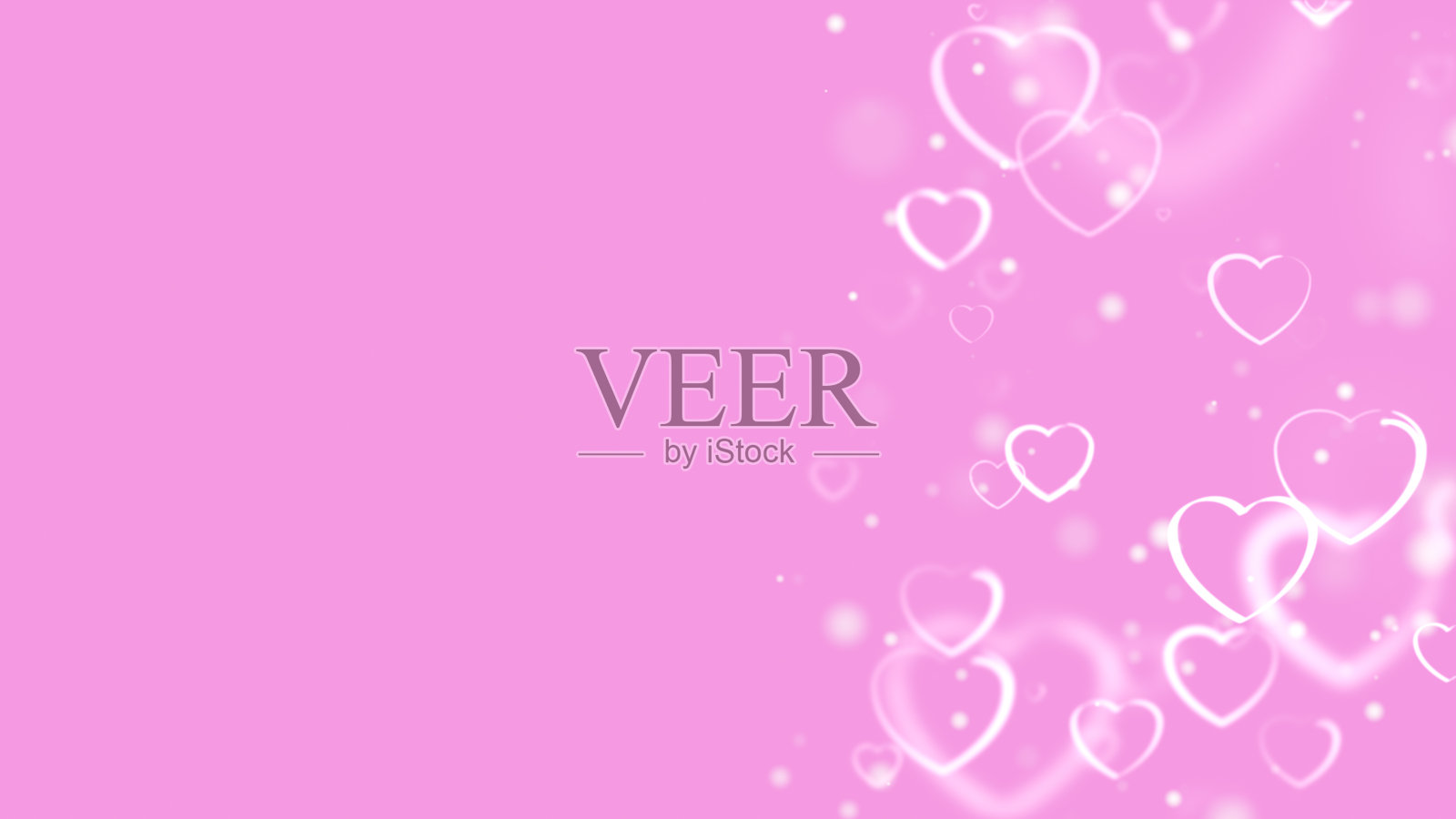 心散焦背景，情人节插画图片素材