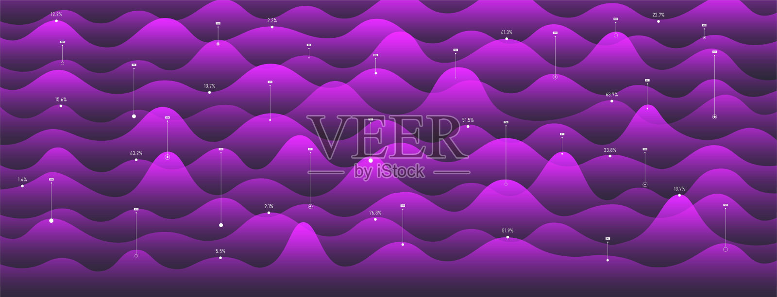 金融浪潮图表插画图片素材