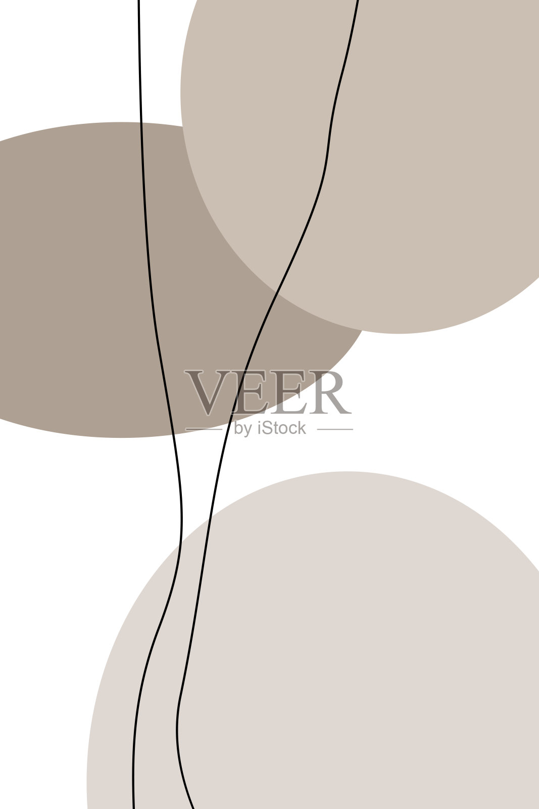 波西米亚米色墙面艺术装饰矢量插画图片素材