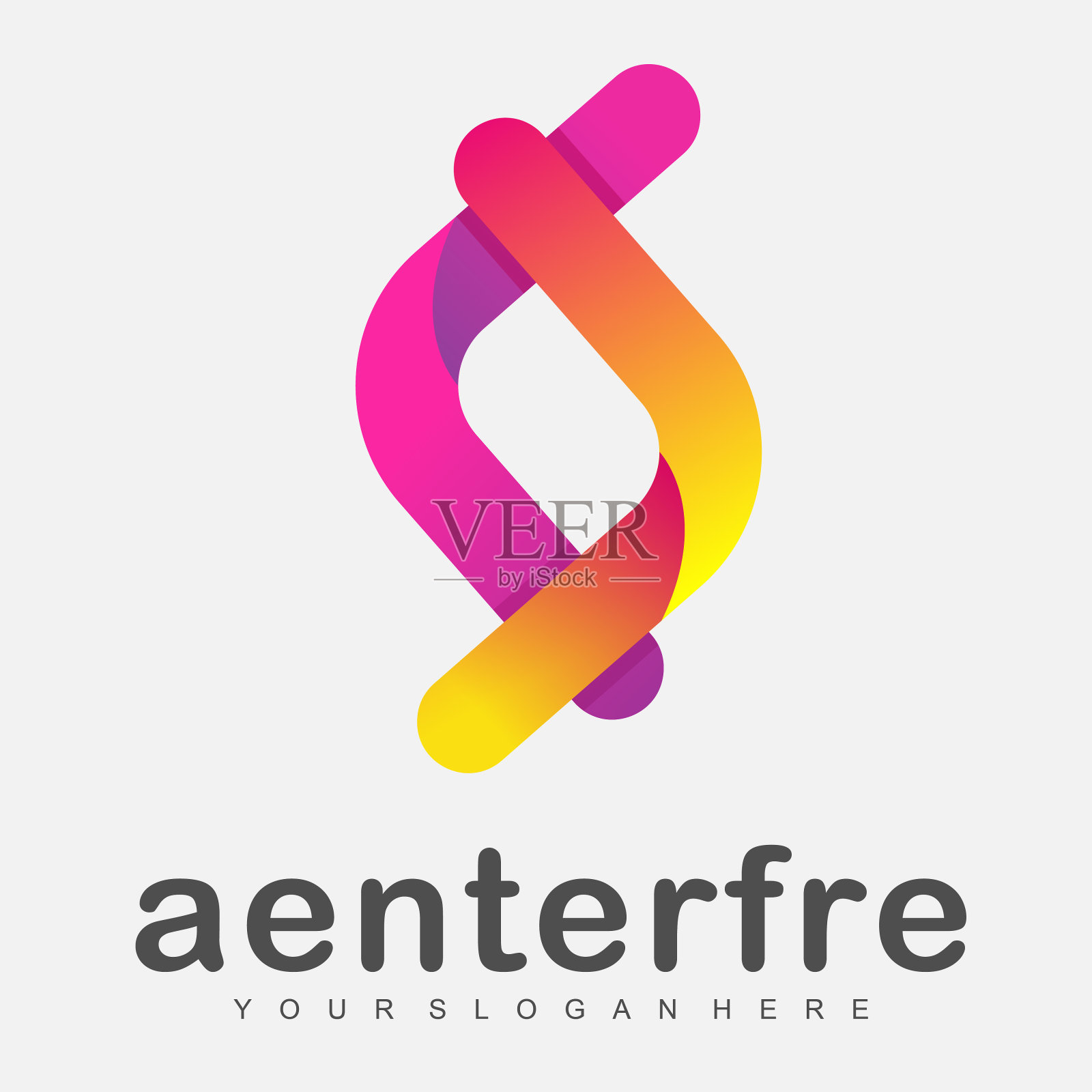 字母设计渐变彩色插图插画图片素材