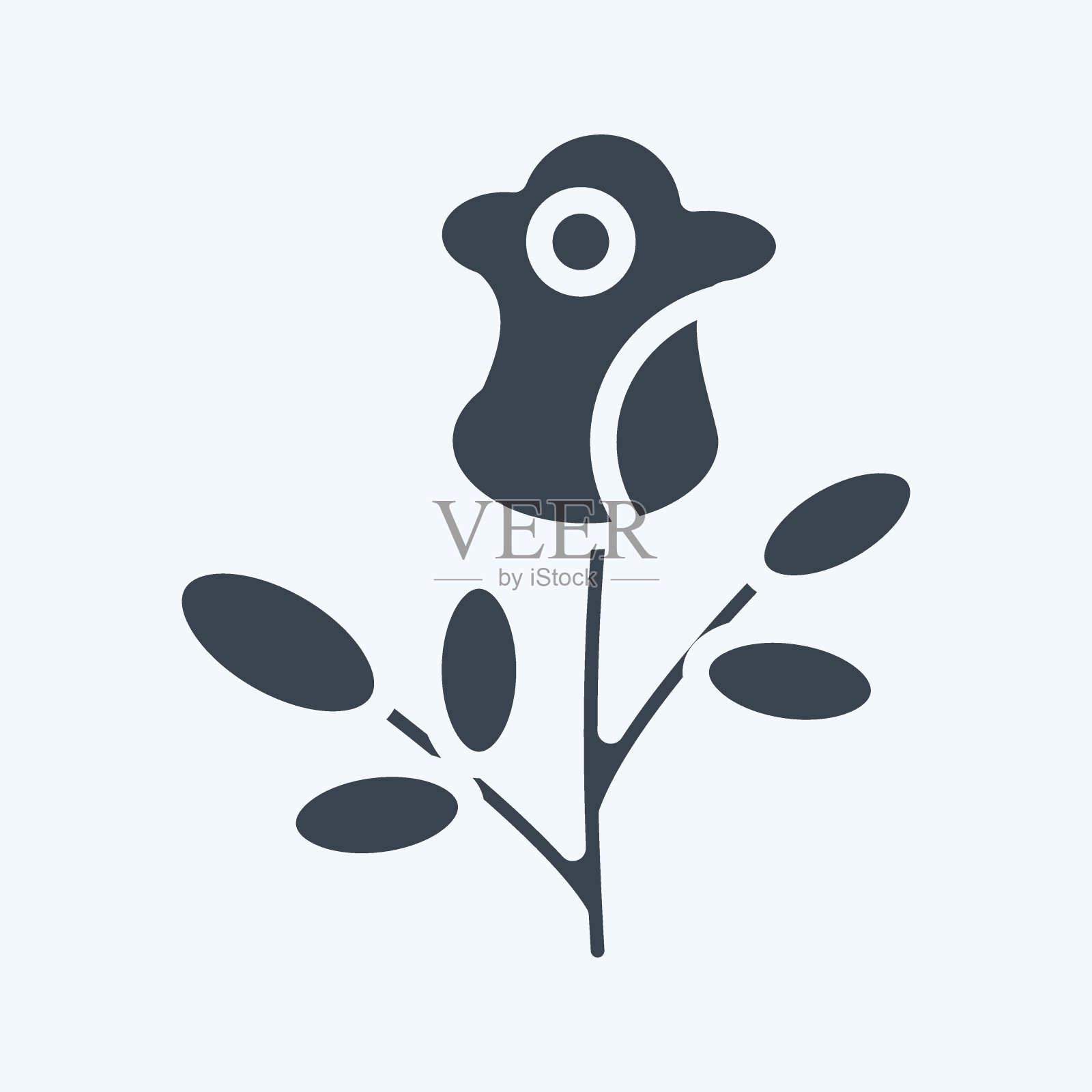 图标了。与情人节的象征有关。字形风格。设计简单，可编辑。简单的说明插画图片素材