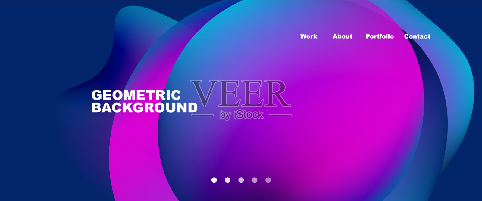 液体形状与流动梯度颜色圆形插画图片素材