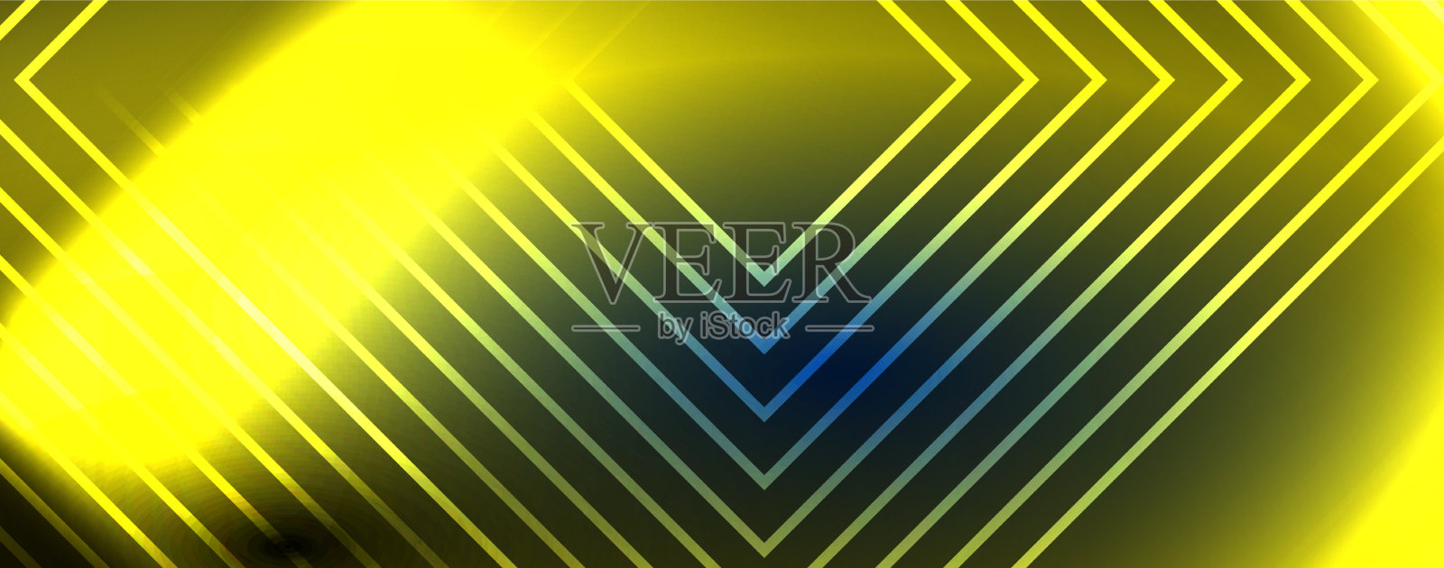 霓虹灯发光的科技线高科技未来插画图片素材