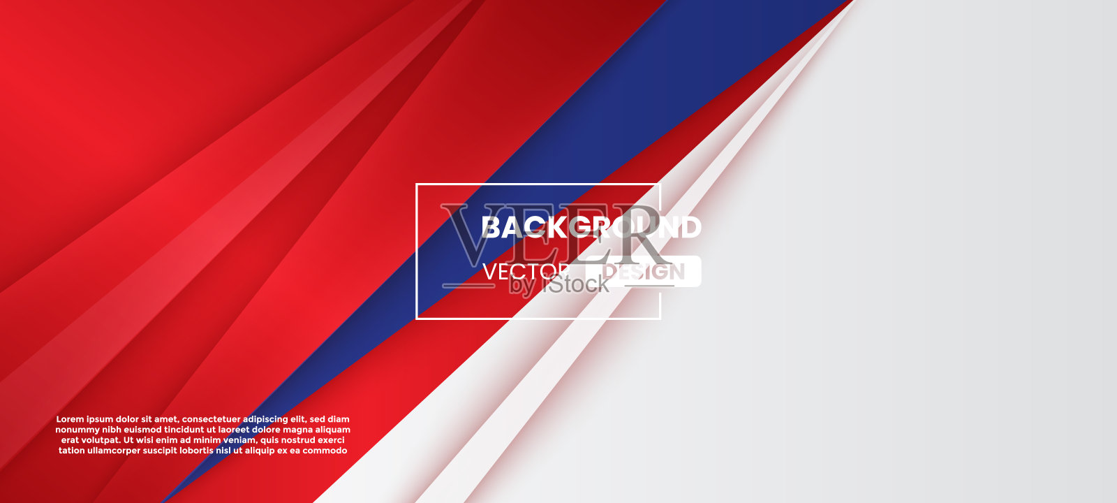 抽象蓝黑红白剪纸背景留白设计插画图片素材