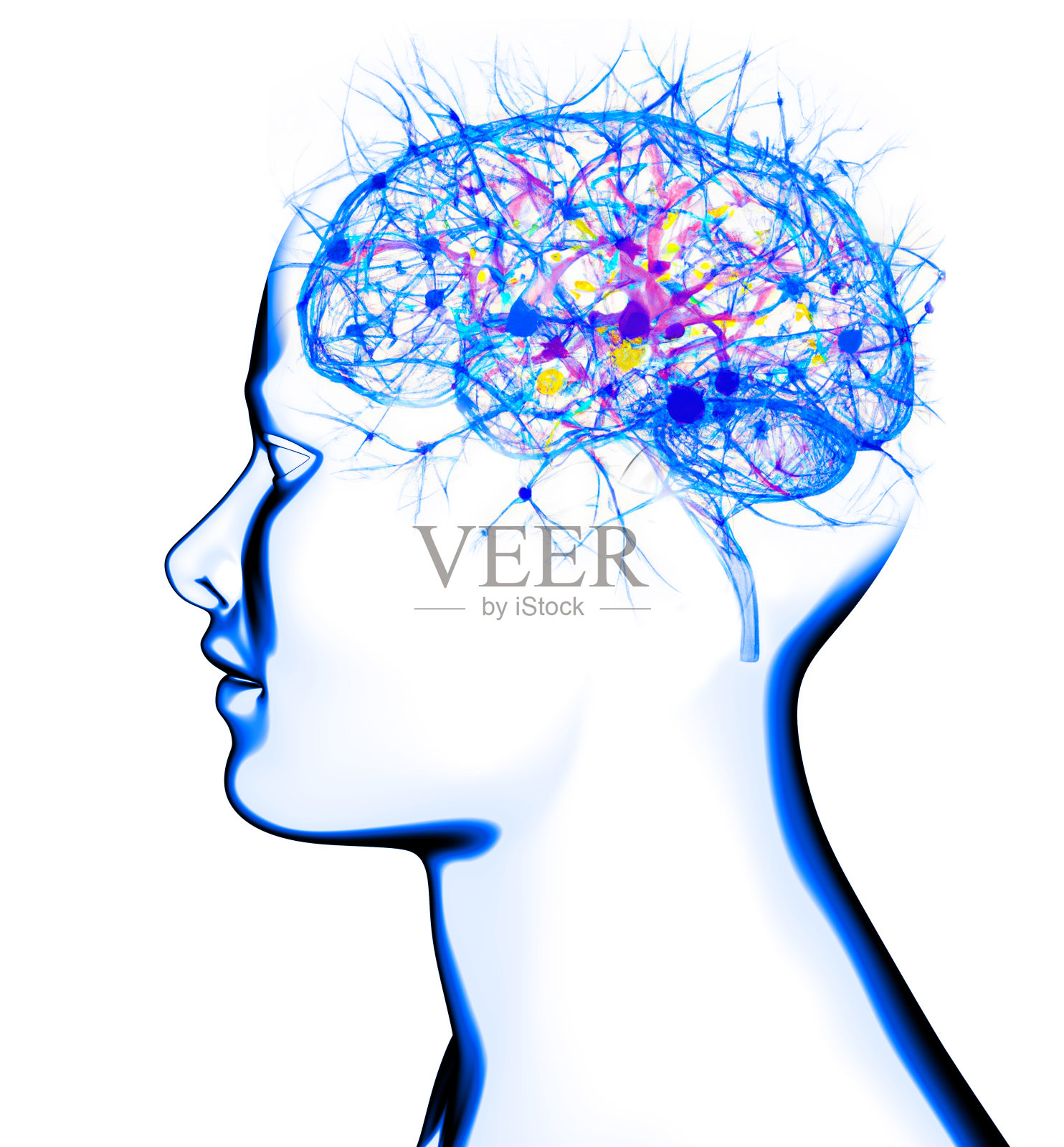 神经学，哲学:联系，思想和反思的发展，大脑和心灵的无限可能性。创造力照片摄影图片