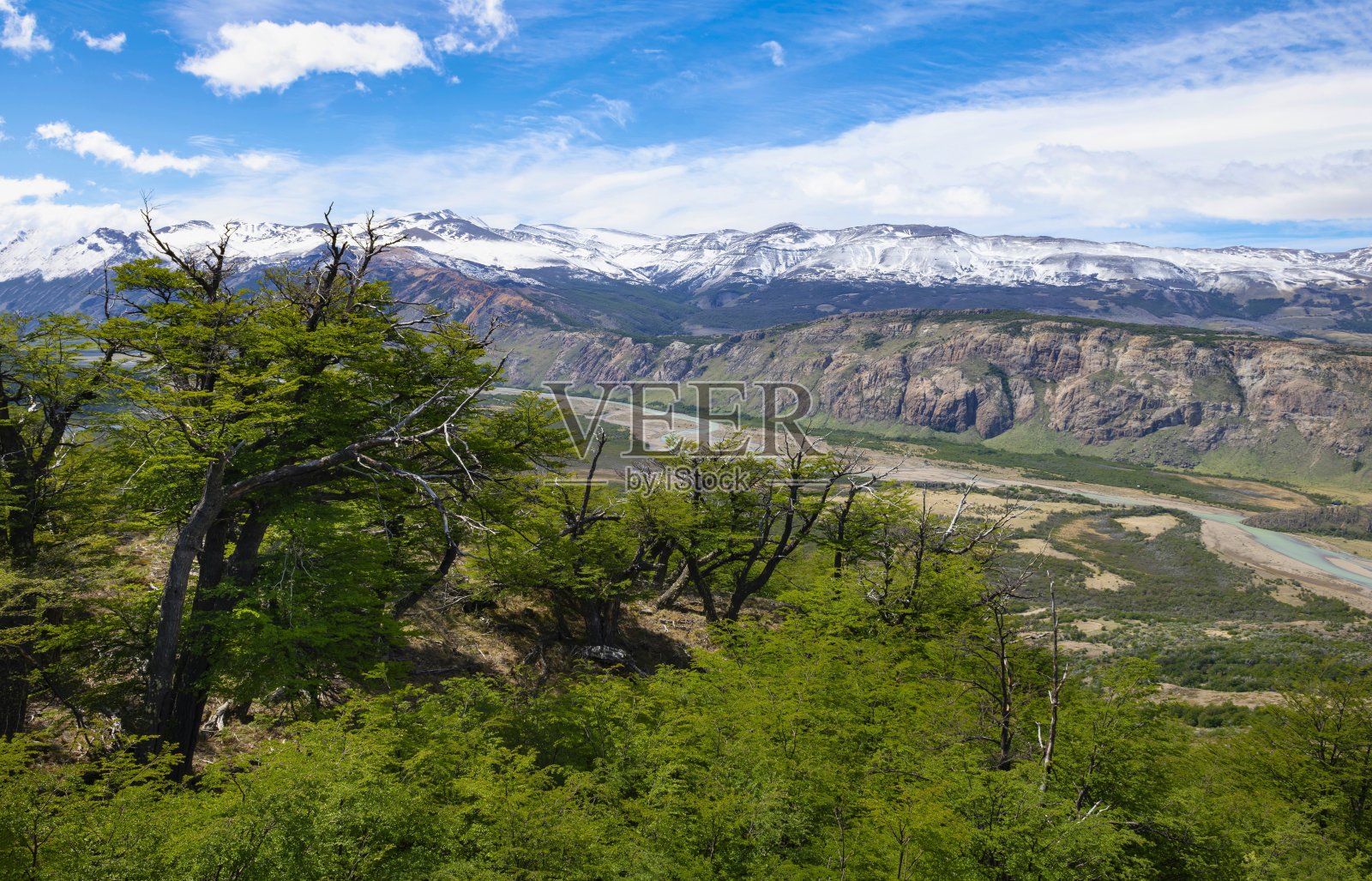 阿根廷巴塔哥尼亚的山谷照片摄影图片