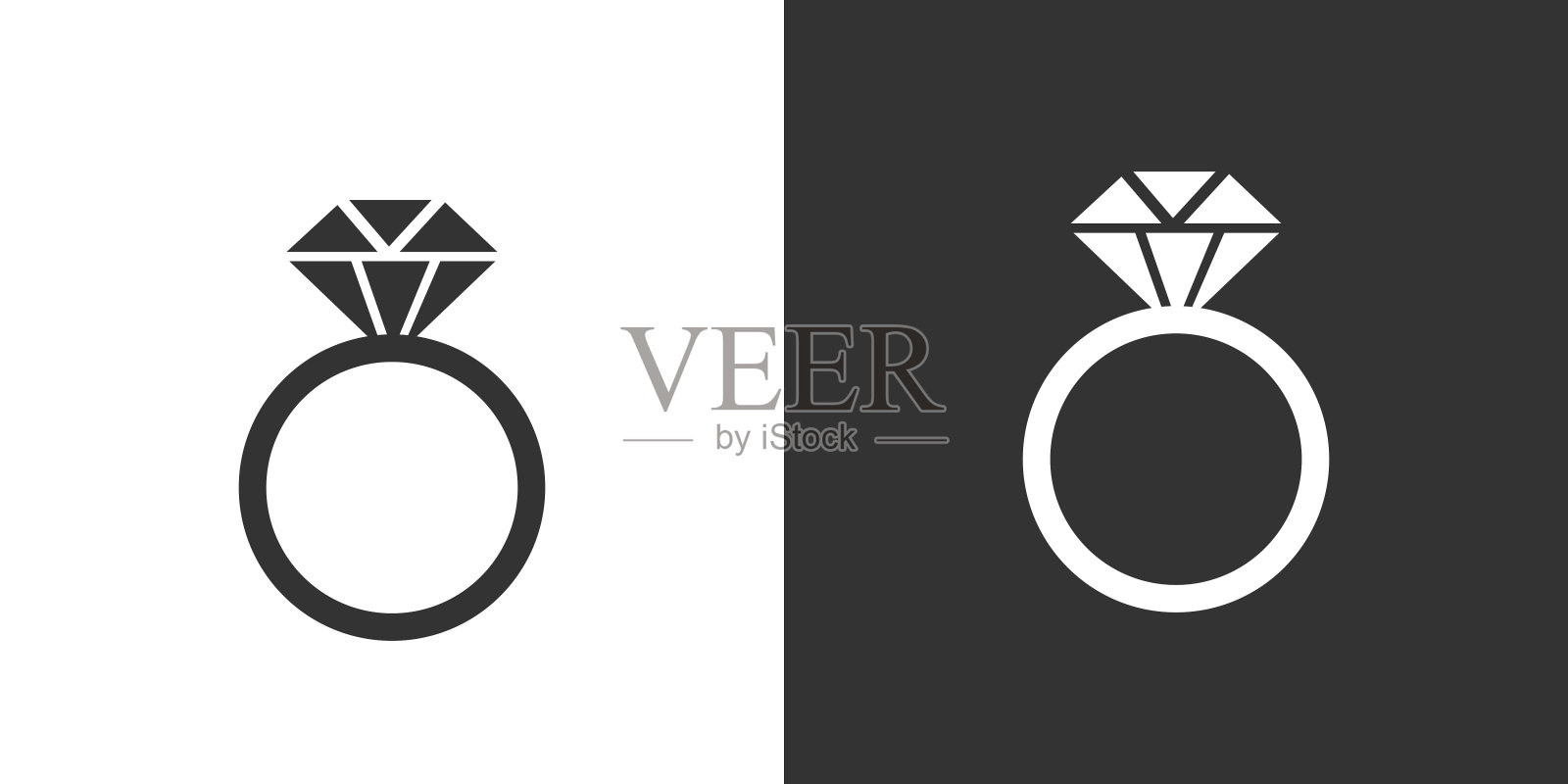 珠宝，戒指，钻石，订婚戒指插画图片素材