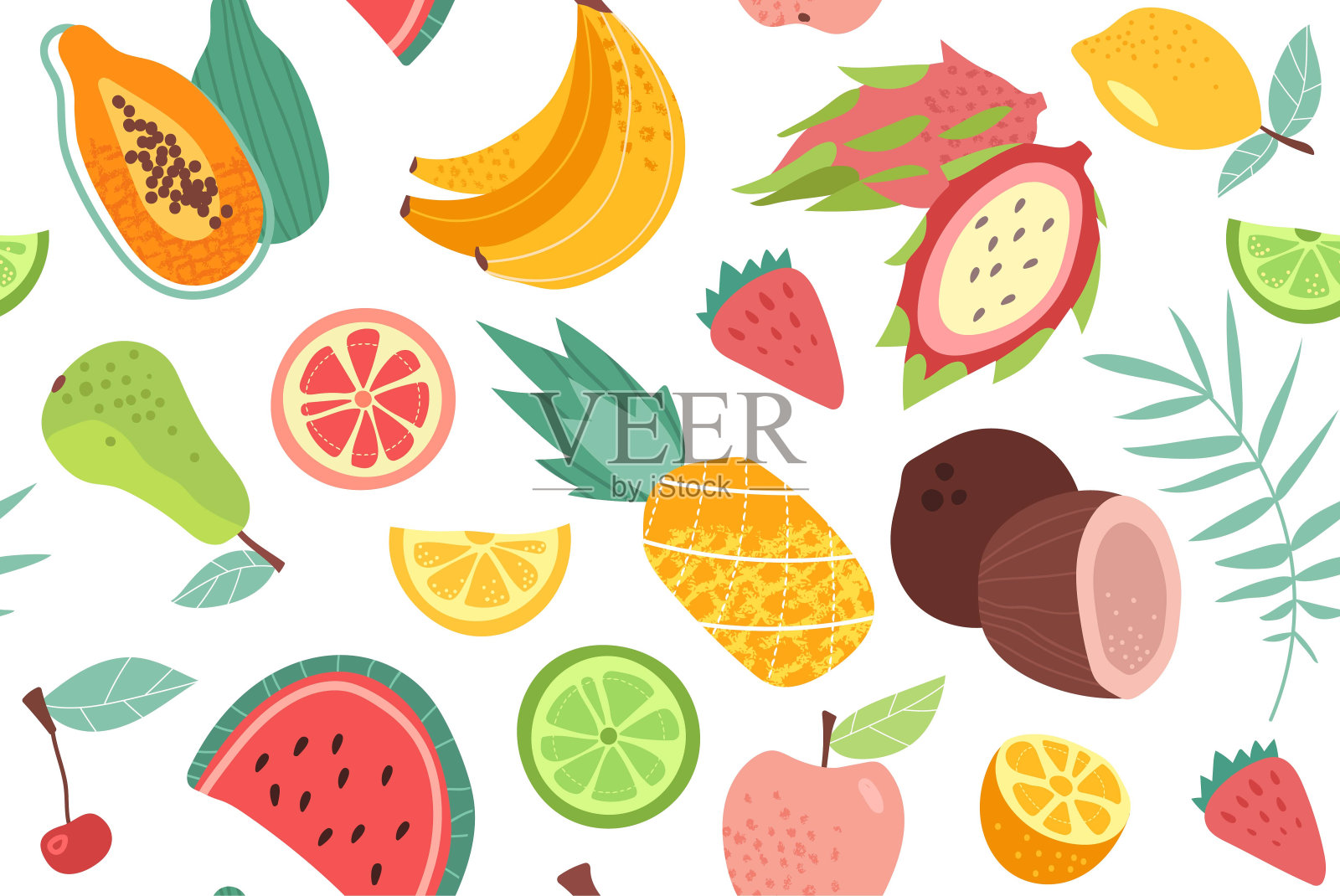 水果无缝图案插画图片素材