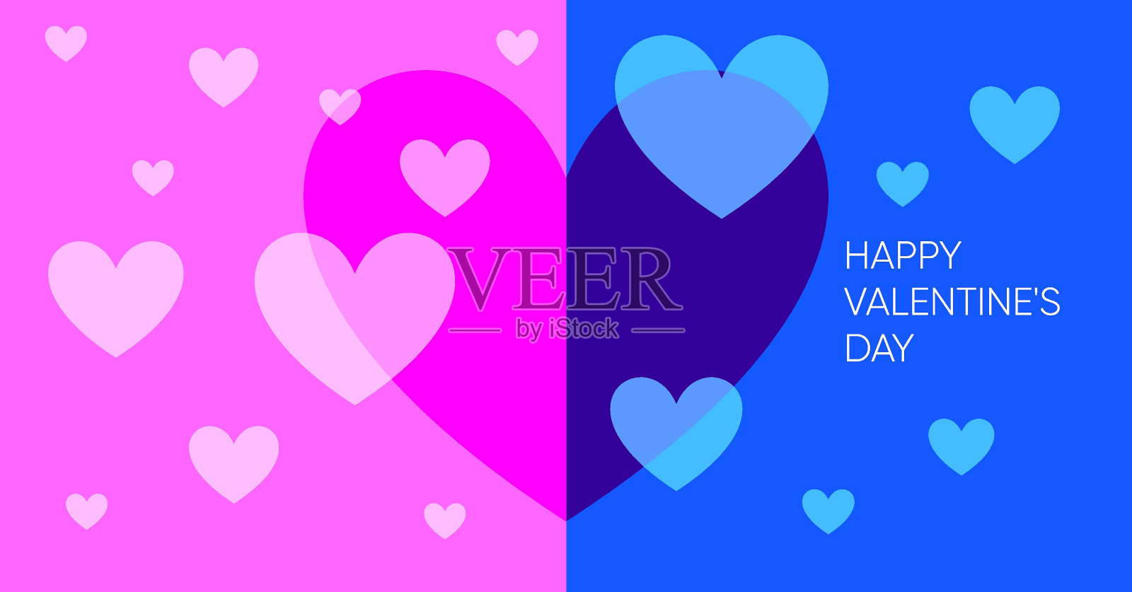 情人节快乐矢量横幅，卡片插画图片素材