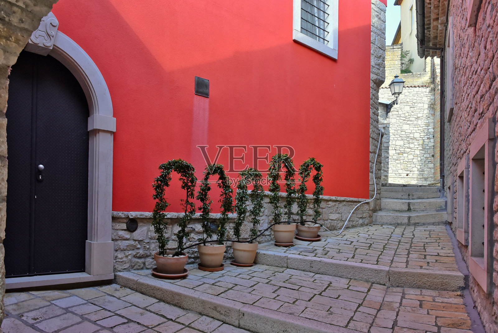 圣马可·戴卡沃蒂狭窄街道的特写照片摄影图片