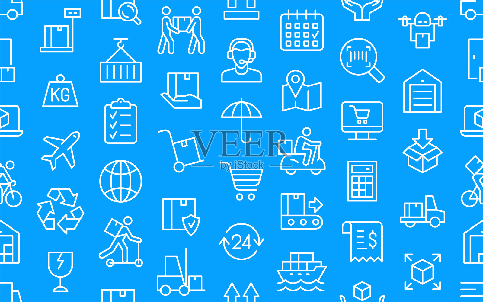 无缝模式与交付图标图标素材