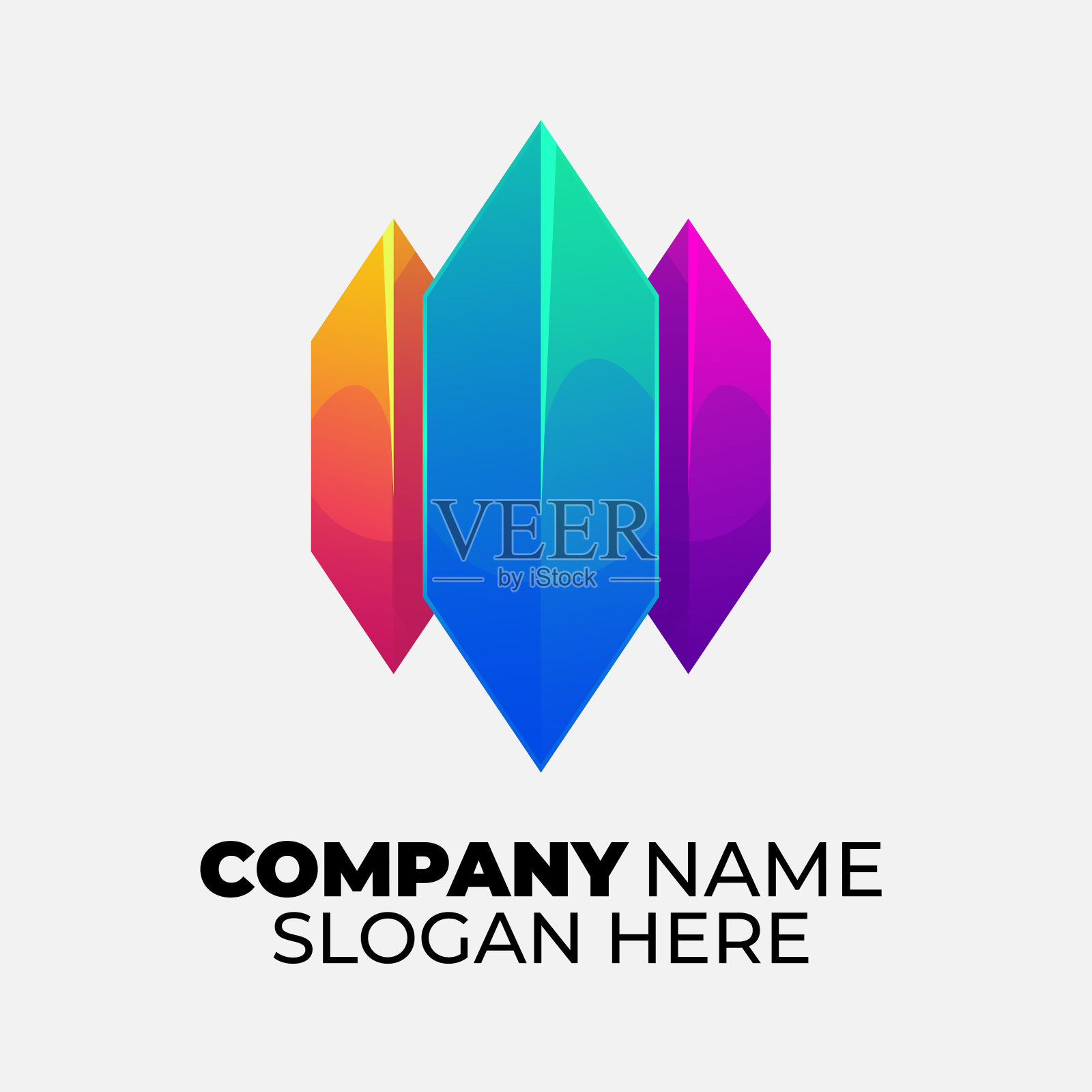 钻石设计渐变彩色矢量插画图片素材