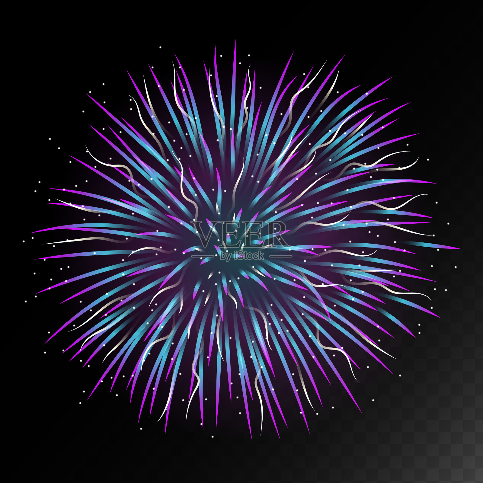 明亮的烟火爆炸插画图片素材
